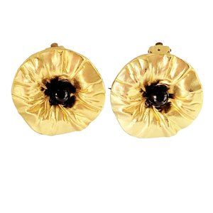 Vintage Designer Quality Flower Earrings (A380)